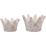 Krone Valo, creme, Zement, 10,5x10,5x7,5 cm