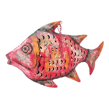 Fisch Kanu, Metall, 60x8x38 cm