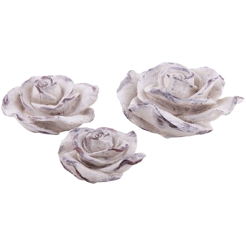 Blume Valo, creme, Polyresin, 25x25x13 cm