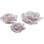 Blume Valo, creme, Polyresin, 25x25x13 cm