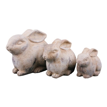 Hase Valo, creme/weiß, Keramik, 23x16x20,5 cm