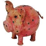 SparDose Schwein Kanu, Metall, 16x16 cm