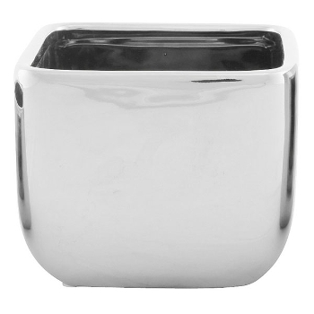Topf ArgenT, silber, Keramik, 14x14x11 cm