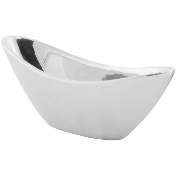 Schale ArgenT, silber, Keramik, 22x7x9 cm