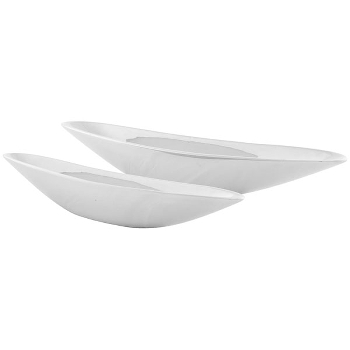 Schale ArgenT, silber, Keramik, 51x9x9 cm