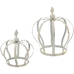 Krone ClairBlanc, creme, Metall, 18x27x30 cm