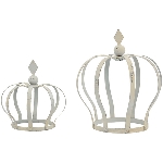 Krone ClairBlanc, creme, Metall, 18x27x30 cm
