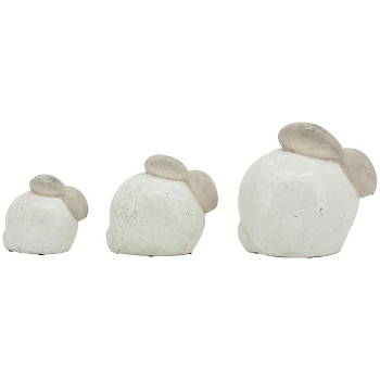 Hase Marta, weiß, Keramik, 16x11,5x14,5 cm