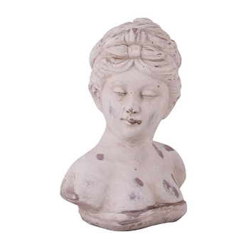 FrauenBüste Valo, creme, Keramik, 20,5x13,5x23 cm