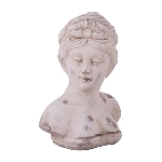 FrauenBüste Valo, creme/weiß, Keramik, 20,5x13,5x23 cm