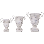 Pokal Valo, creme, Terrakotta, 18x13x22 cm