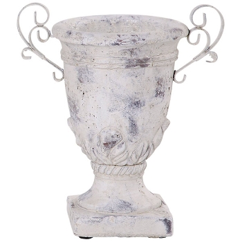 Pokal Valo, creme/weiß, Terracotta, 28x19x32 cm