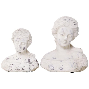 FrauenBüste Valo, creme, Keramik, 21x14x24,5 cm