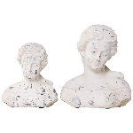FrauenBüste Valo, creme, Keramik, 21x14x24,5 cm
