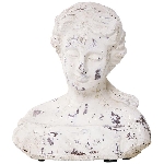 FrauenBüste Valo, creme/weiß, Keramik, 21x14x24,5 cm
