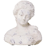 FrauenBüste Valo, creme/weiß, Keramik, 26x16x29,5 cm