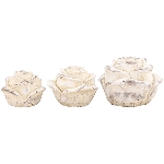 Rose Valo, creme, Zement, 19,5x19,5x14,5 cm