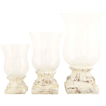WindLicht Valo, creme, Zement, 11,5x11,5x19,5 cm