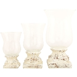 WindLicht Valo, creme, Zement, 11,5x11,5x19,5 cm