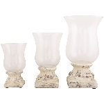 WindLicht Valo, creme, Zement, 11,5x11,5x19,5 cm