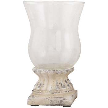 WindLicht Valo, creme, Zement, 11,5x11,5x19,5 cm