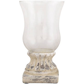WindLicht Valo, creme, Zement, 14x14x23,5 cm