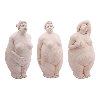 FrauenSkulptur Hilda, Polyresin, 14,5x13,5x30,5 cm
