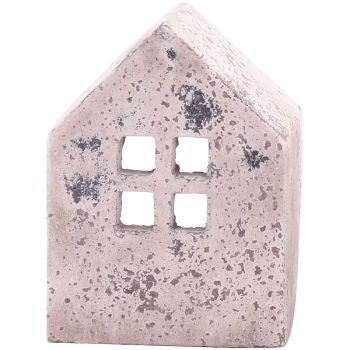 HausWindLicht Valo, creme/weiß, Zement, 10,5x7x15 cm