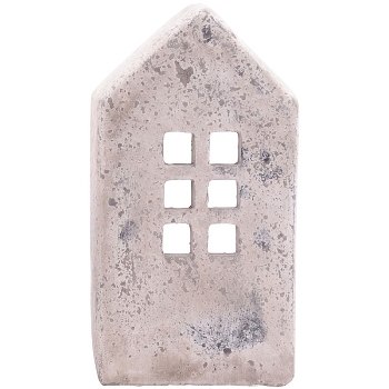 HausWindLicht Valo, creme/weiß, Zement, 12x7x23 cm