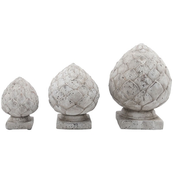 Zapfen Valo, creme, Keramik, 19x19x24,5 cm