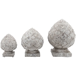 Zapfen Valo, creme, Keramik, 19x19x24,5 cm