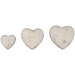 Herz Valo, creme, Keramik, 17,5x17,5x7 cm