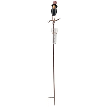RegenMesser Rabe ArtFerro, Metall, 17,7x14x131 cm