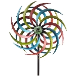 WindRad mit Solar ArtFerro, Metall, 46x21x186 cm