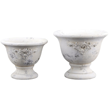 Pokal Valo, creme, Cement, 20x20x16,5 cm