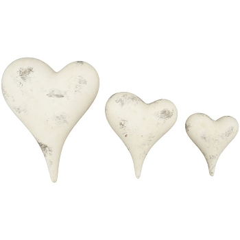 Herz Valo, creme, Terrakotta, 8x10x4 cm