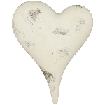 Herz Valo, creme, Terrakotta, 8x10x4 cm