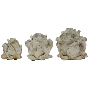 Blüte Valo, creme, Zement, 15,5x15,5x15,5 cm