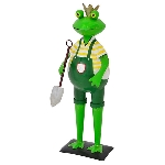 Frosch Gärtner Kanu, Metall, 15x15x45 cm