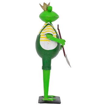 Frosch Gärtner Kanu, Metall, 15x15x45 cm