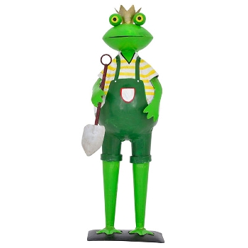 Frosch Gärtner Kanu, Metall, 15x15x45 cm