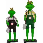 Frosch Gärtner Kanu, Metall, 15x15x45 cm