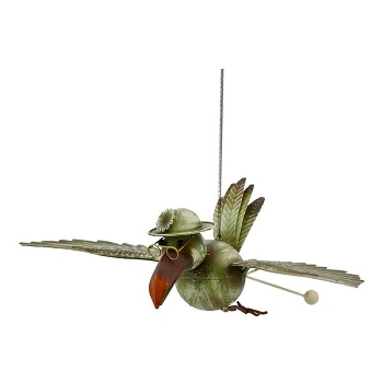 VogelHänger mit Feder ArtFerro, Metall, 55,8x40x84 cm