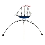WindSpielSegelBoot ArtFerro, Metall, 77,5x9x140 cm