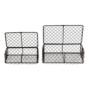 KorbSet/2 WIRE, Metall, 20x12x6 cm, 24,5x14,5x8 cm