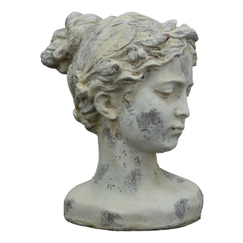 Büste Valo, creme, Polyresin, 21x15x26 cm