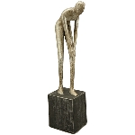 Skulptur Hilda, braun, Polyresin, 13x8,5x41,5 cm