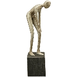 Skulptur Hilda, braun, Polyresin, 13x8,5x41,5 cm