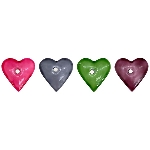 HerzMagnet EnameL, pink/grau/grün/violett, Metall,