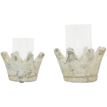 KronenWindLicht Valo, creme, Zement/Glas,